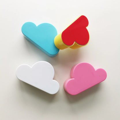 Creative 3D Cloud Magnet Keychain Holder - Wall-Mounted Neodymium Magnetic Key Hanger for Home Decor
