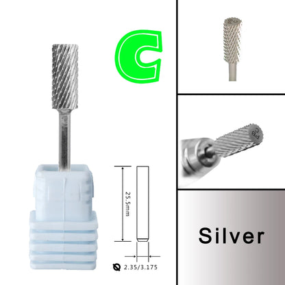 RolinStar 5.35 Small Barrel Silver Tungsten Steel Carbide Nail Drill Bits – Milling Cutter German Accessories