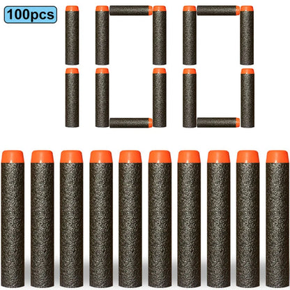 100pcs 7.2cm Soft Nerf Darts - Round Head Refill Sponge Bullets for NERF N-Strike Blasters, Kids Toy Gun Ammo