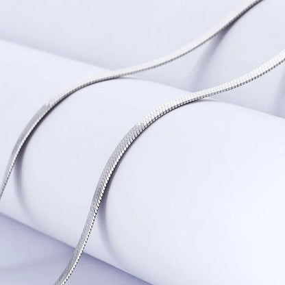 925 Sterling Silver 4MM Blade Chain Necklace – Luxury Jewelry for Men & Women, Wedding & Holiday Gift
