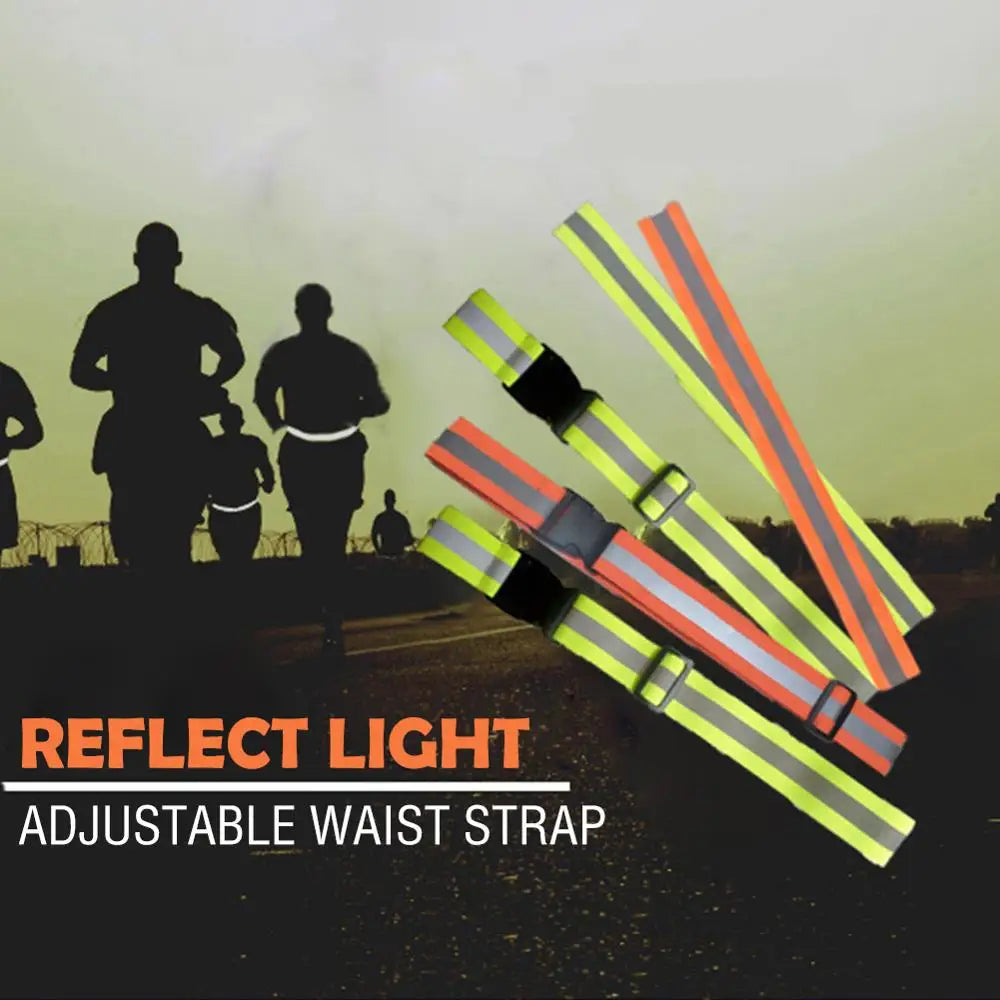 High Visibility Reflective Belts for Running - Adjustable Waist Safety Gear for Kids, Men, and Women