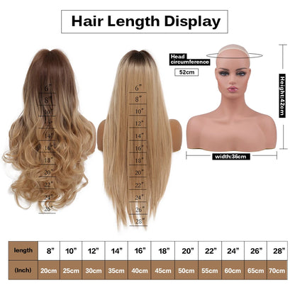 Long Blonde Wavy Synthetic Wig with Bangs – Lolita Cosplay & Halloween Heat-Resistant Wig for Women