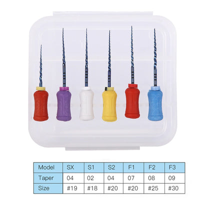 Azdent 6pcs/Pack 25mm SX Dental Files Root Canal Use Rotary Heat Activated  Endodontic Files Rotating File Dentistry Instruments