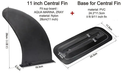 Surf Water Wave Fin SUP Accessory – Stabilizer for ZRAY Paddle Board, Surfboard Slide-In Central & Side Fin