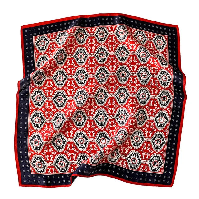 New 2024 Pashmina Scarf – 100% Mulberry Silk Small Shawl, Summer Beach Poncho, Women’s Hijab, Bandana & Kerchief 53x53cm