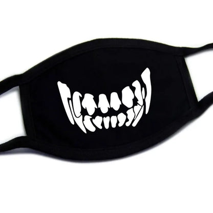 Kawaii Anime Expression Cotton Face Mask – Breathable Smile Mouth Muffle for Unisex Korean Style