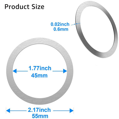 2-Pack MagSafe Magnetic Ring Plate — Universal Metal Sticker for Wireless Charging & Car Mount Holder