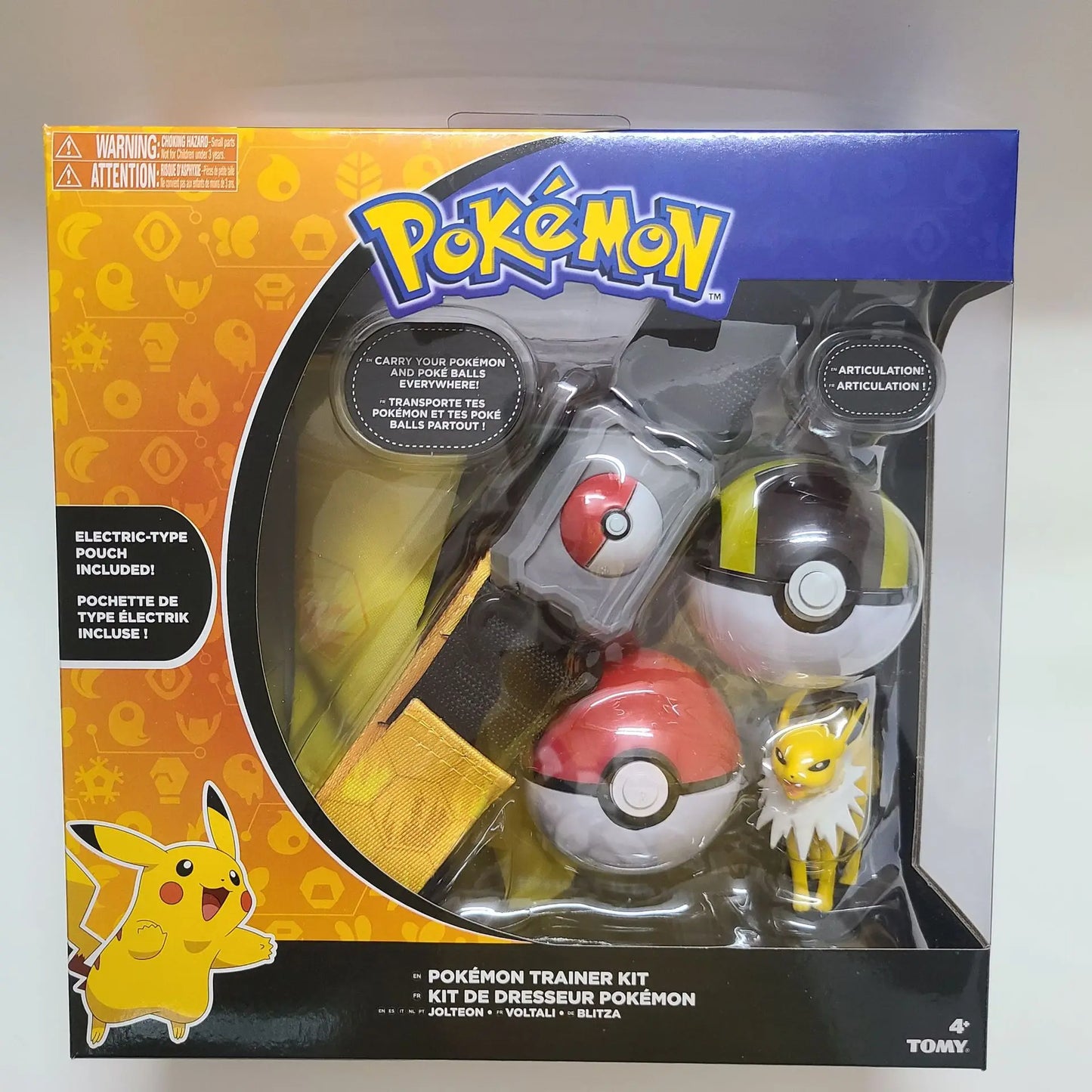 Pokémon Toy Belt Set — Poké Ball Battle Belt with Pikachu, Eevee, Charmander & Bulbasaur for Kids Gift