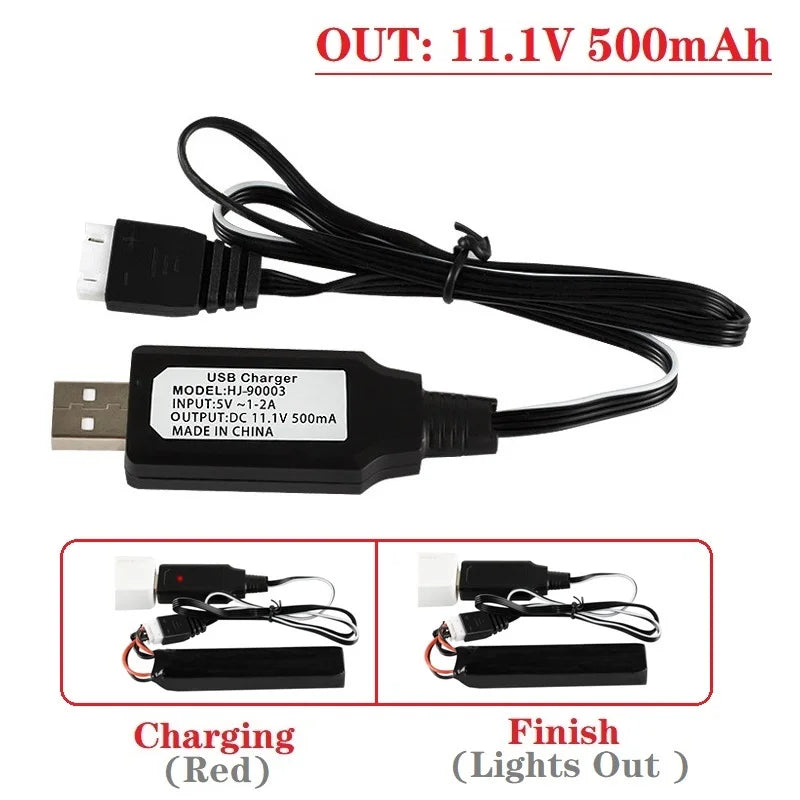 11.1V 3S LiPo Battery Charger - Balance Charger for 500mAh, 1500mAh & 2000mAh RC Hobby Batteries