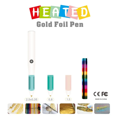 All-in-One USB Heat Foil Pen Kit – Calligraphy & DIY Lettering with 3 Nibs for Custom Foiling