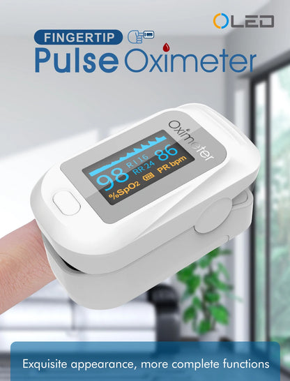 Portable Professional Finger Pulse Oximeter – Digital OLED Blood Oxygen, Heart Rate Health Monitor Tool