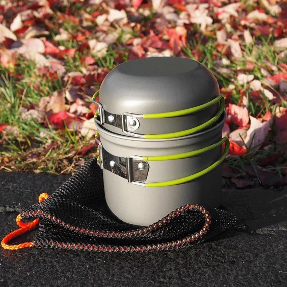 Ultralight Camping Cookware Set – Portable Pots & Tableware for Hiking, Trekking, Picnic, Fishing, and Mountaineering