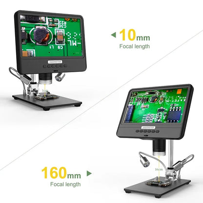 Andonstar AD208 Digital Microscope – 8.5" Adjustable LCD, 1080P HD, Black, Soldering Tool
