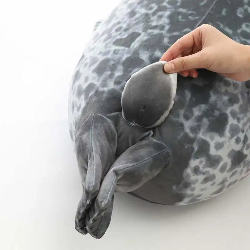 Angry Blob Seal Pillow - 3D Chubby Sea Lion Plush Stuffed Toy Sleeping Cushion Gift