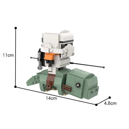 LEQUMOC Space Wars Building Block Figures Set – Vader, Anakin, Queen, Jar Binks & General Grievous Toy Bricks Gift for Kids