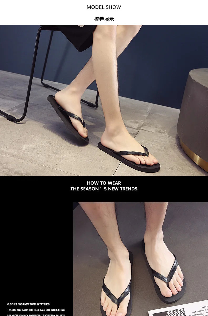 Men’s Summer Beach Sandals – Anti-Slip, Breathable Casual Flip Flops & Outdoor Slippers for Couples