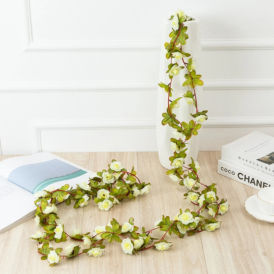 250CM Artificial Rose Flower Vine — Wedding, Home, Garden, Christmas & DIY Decoration Arch
