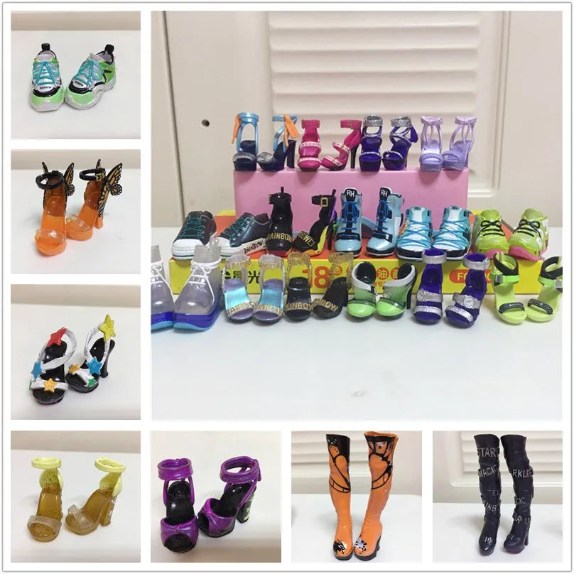 Original Rainbow School Doll – Multi-Style Shoes & DIY Dress-Up Accessories for Girls