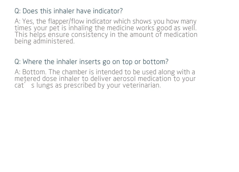 Pet Aerosol Chamber Inhaler — Silicone Mask Spacer for Cats and Dogs