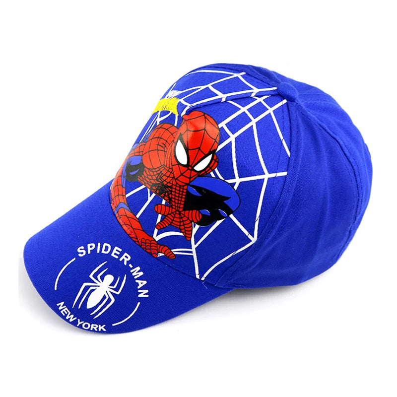 Disney Anime Cute Spiderman Kids Hats - Baseball Cap for Boys and Girls, Summer and Autumn Hip Hop Sun Hat for Children