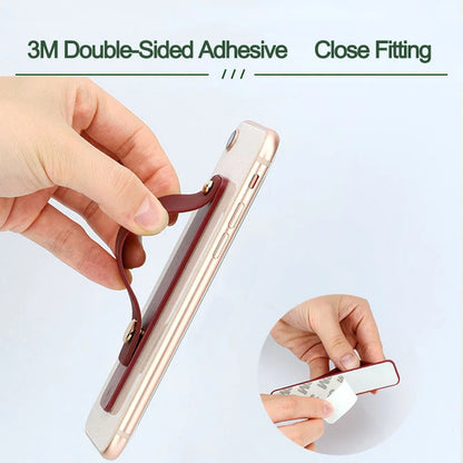 Versatile Wristband Phone Holder: Secure Grip for iPhone & Samsung - Universal Stand with Push-Back Socket Bracket