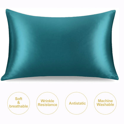 JuwenSilk Mulberry Silk Pillowcase – Silky Satin Natural Silk Pillowcase for Standard & Queen Size Beds