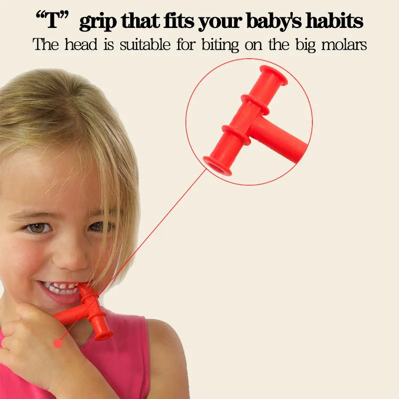 Kid Chewing Tube - Speech Therapy and Oral Muscle Rehabilitation Tool for Autism Sensory Speak, Teeth Massager for Children's Training