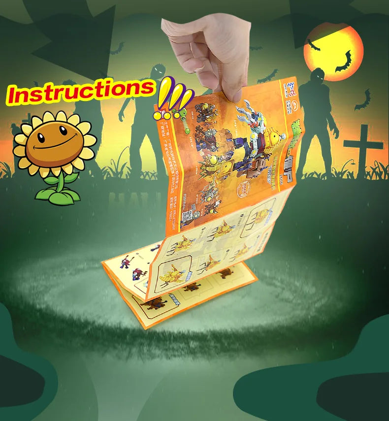 5-in-1 Plants vs Zombies Boss Robot Action Figure Set – PVC Educational Toy Gift for Kids