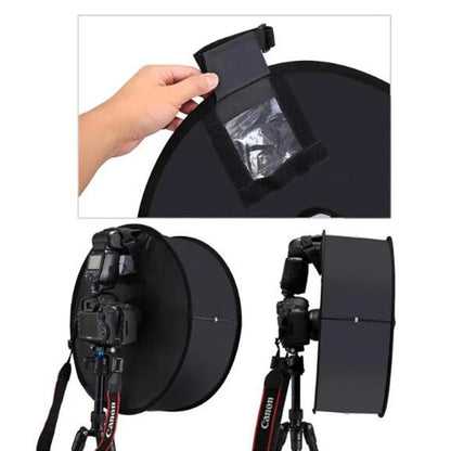 45cm Ring Softbox Speedlight Flash Diffuser - Foldable Soft Box for Canon Nikon Camera Flash Lighting