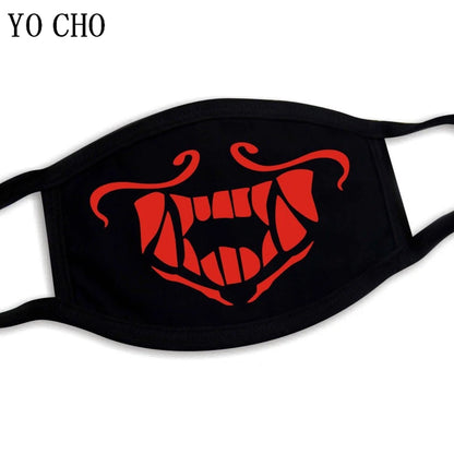 YO CHO Unisex Cotton Dust Mouth Mask – Anime Cartoon Respirator, Warm Mouth Muffle, Perfect Birthday Party Gift