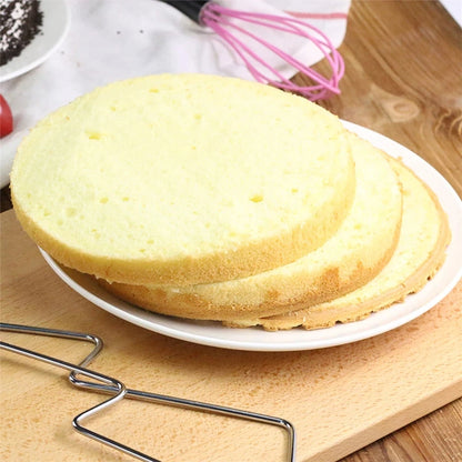 Adjustable Height Cake Cut Slicer: Stainless Steel Device for Cake Decorating - DIY Bakeware Kitchen Cooking Tool