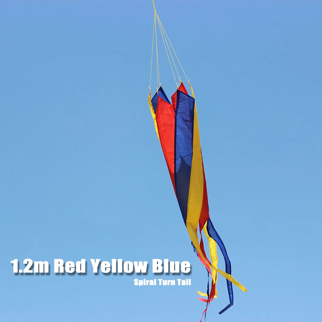 1.2M Spinner Windsock Kite - Soft Inflatable Turbine Line Decoration with Carry Bag