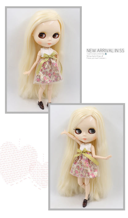 ICY DBS Blythe Doll 1/6 BJD Jointed Body — 30cm White Skin Anime Doll with Shiny & Matte Face, Special Price Gift Toy