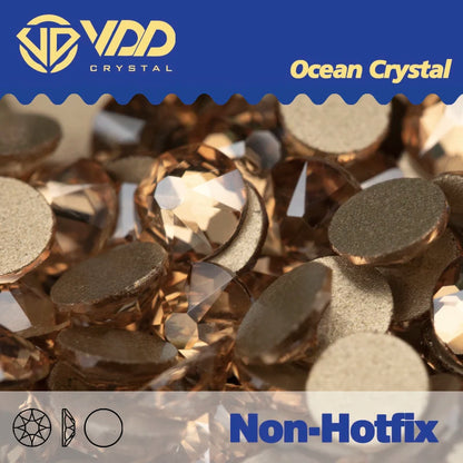 VDD Non Hot Fix Crystal Nail Art Rhinestones - 2088 Flower Flatback Gems for DIY Nail Decorations