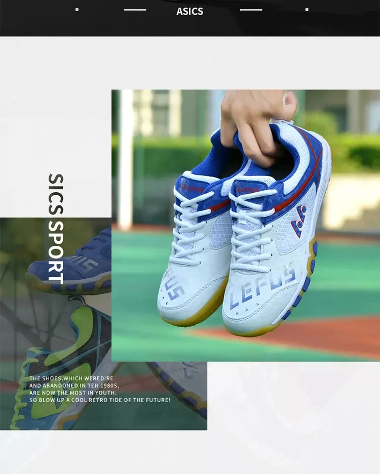 Unisex Non-Slip Breathable Table Tennis Shoes – Wear-Resistant Sports Training Sneakers