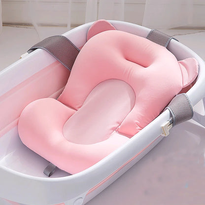 Non-Slip Baby Bath Cushion – Newborn Safety Support Pad & Soft Bathtub Mat