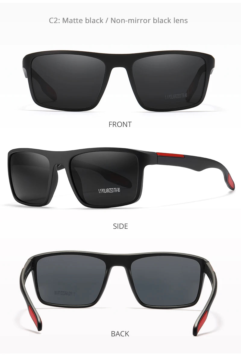 KDEAM Ultra-Light Polarized Sports Sunglasses for Men & Women – TAC 1.1mm Lens, Category 3 Driving Sun Glasses
