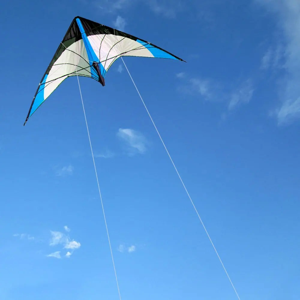 48-Inch Blue Dual Line Stunt Kite - Professional Flying Kite with Handle and Line