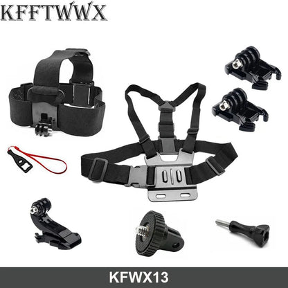 GoPro Accessories Kit — Strap, Tripod Mount & More for Hero 12–4, Yi 4K, SJ4000, EKEN H9, AKASO, DBPOWER Action Cameras