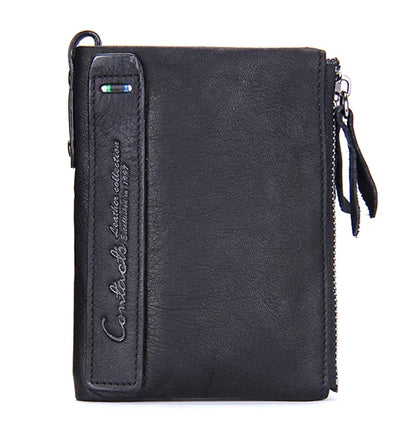 CONTACT'S Genuine Leather Short Wallet for Women — Luxury Designer Card & Coin Holder, Mini Money Clip Wallet with Free Shipping