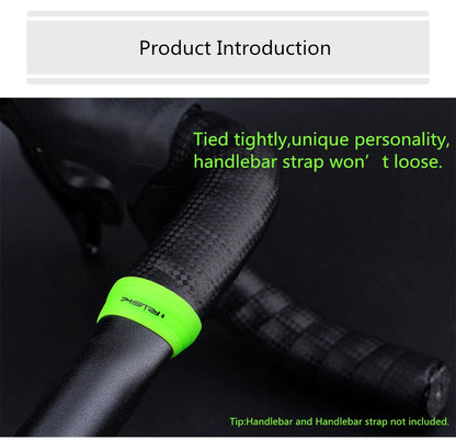 2pcs RISK Bicycle Handlebar Strap Tape – Silicone Anti-Slip Rubber Rings for Bike Grip Fixing