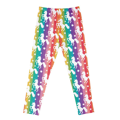 Kids Girls Cartoon Print Leggings – Soft Milk Silk Casual Stretch Sports Pants for Baby Girls Comfortable Trousers 4–12Y