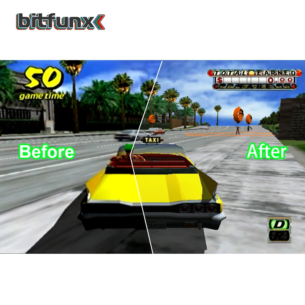 Bitfunx VGA to HDMI Adapter – Video & Audio Converter for SEGA Dreamcast NTSC/PAL Game Console