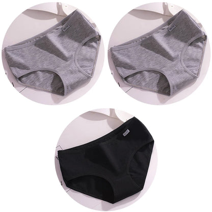 Women’s Cotton Underwear - Candy Color Mid-Waist Breathable Plus Size Briefs