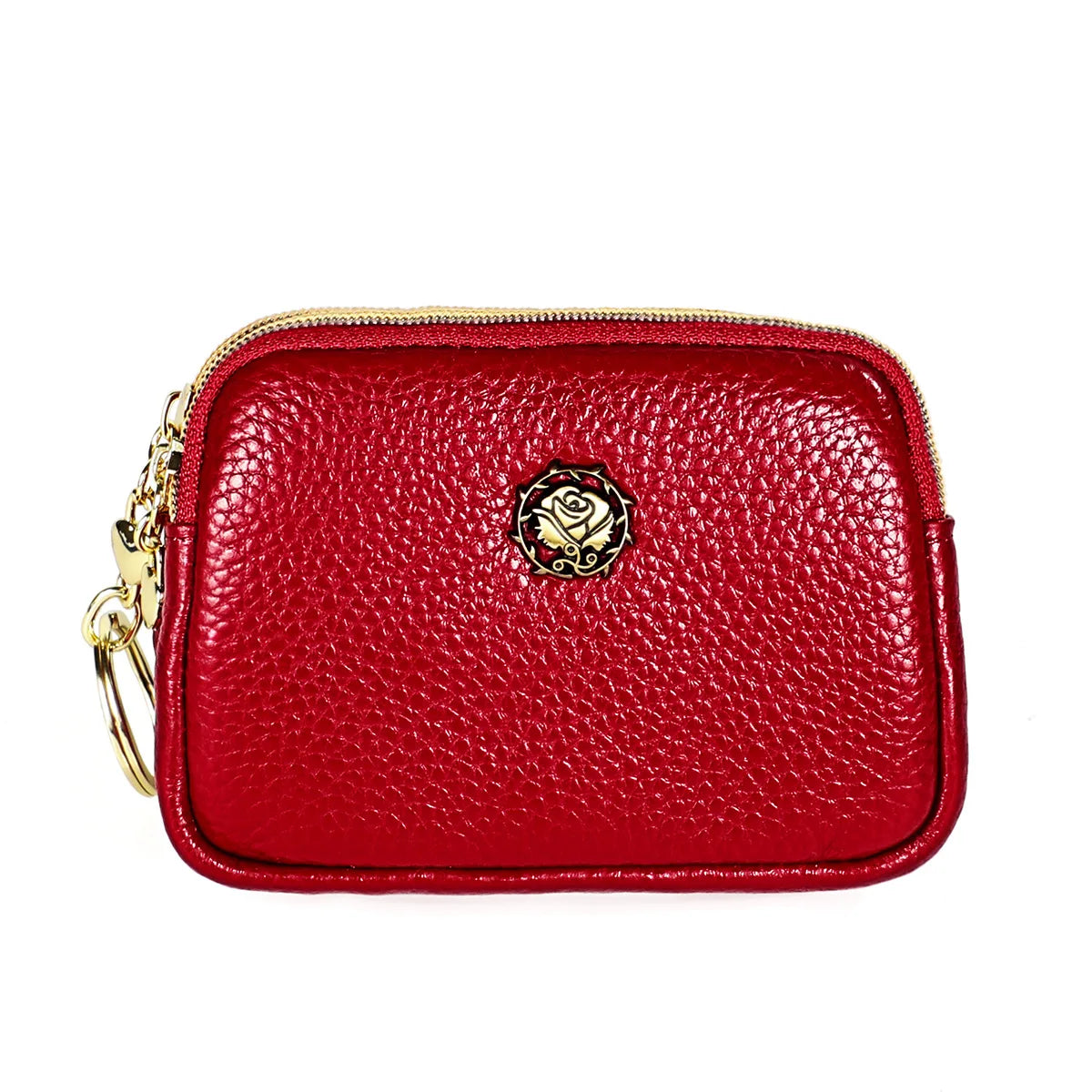 Senorita Genuine Leather Women’s Coin Purse – Double Zipper Small Wallet