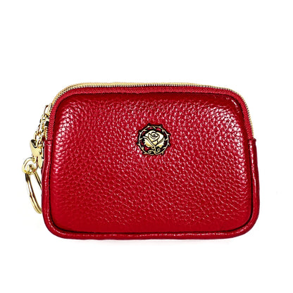 Senorita Genuine Leather Women’s Coin Purse – Double Zipper Small Wallet