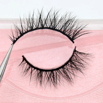 Visofree 13mm 3D Mink Eyelashes – Natural Long Handmade Cruelty-Free False Lashes for Makeup G04