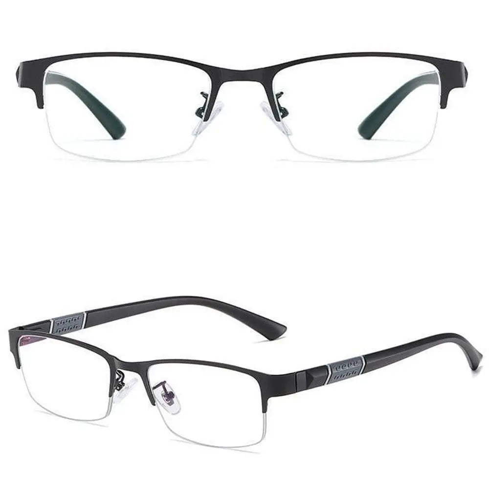 Metal Anti-Blue Light Reading Glasses – Farsighted Eyewear for Men, Business Style with Diopters +0.0 to +4.0