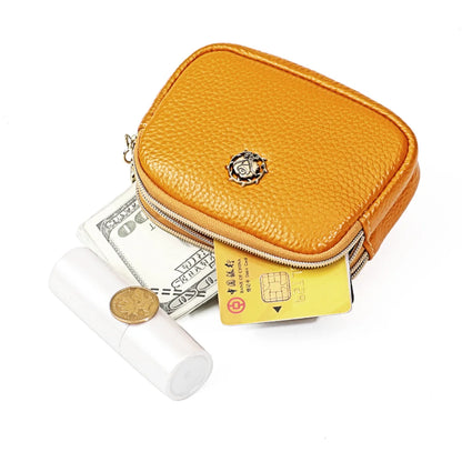 Senorita Genuine Leather Women’s Coin Purse – Double Zipper Small Wallet