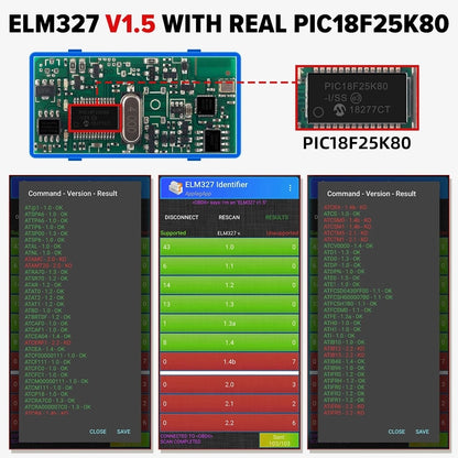ELM327 V1.5 OBD2 Scanner - Bluetooth & WiFi Car Code Reader Diagnostic Tool for iPhone Android